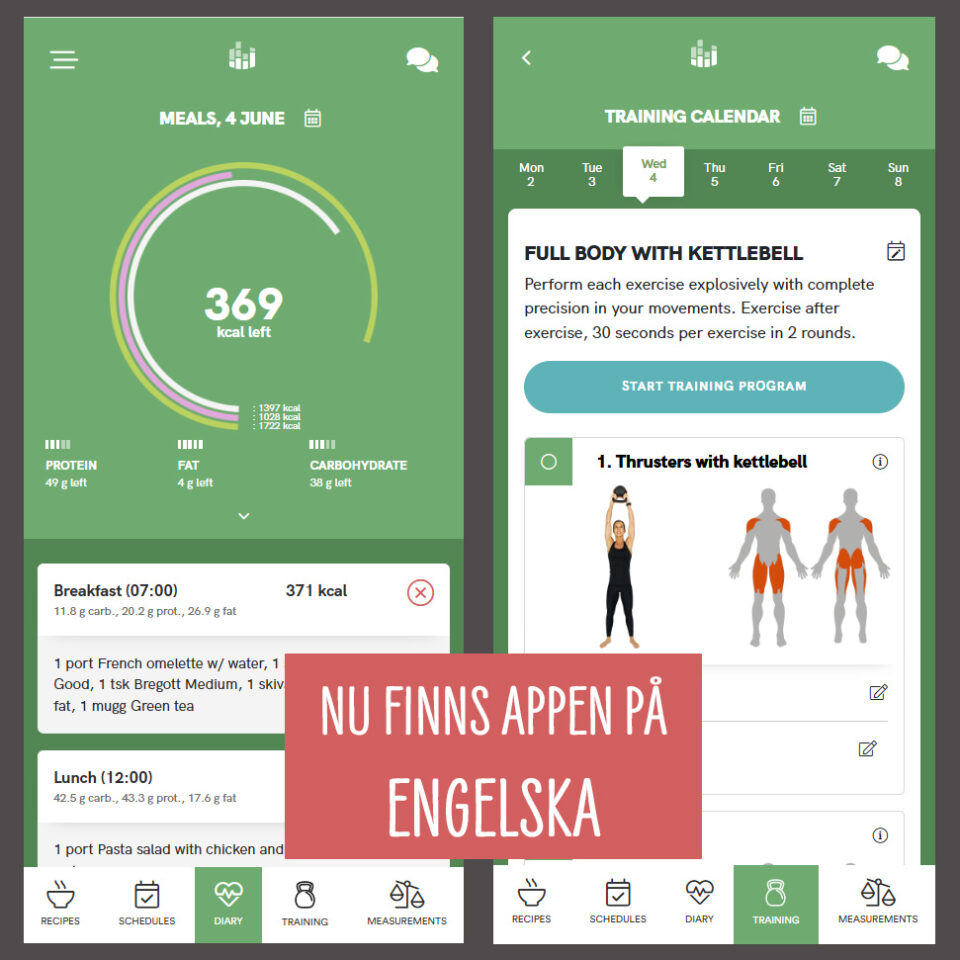Engelsk översättning i appen