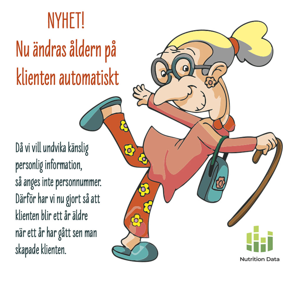 Åldern räknas upp automatiskt.