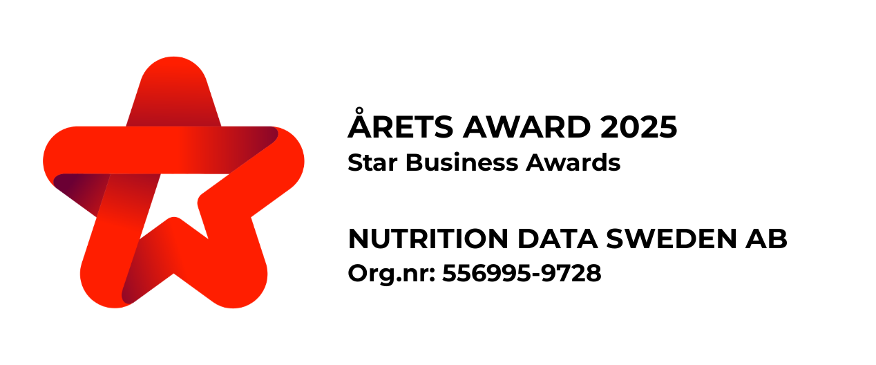 Nutrition Data har fått Star Business Award 2025