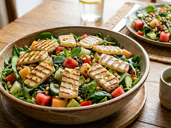 sommarsallad-halloumi